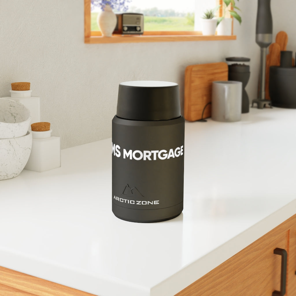 Insulated Food Storage With CMS Mortgage Logo